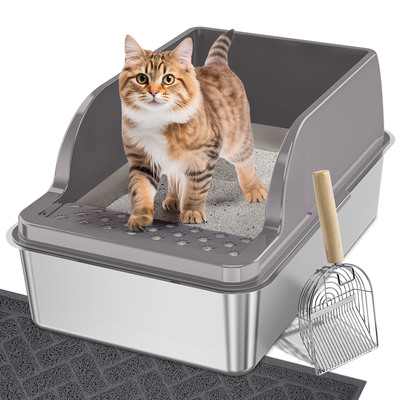 0178 STAINLESS STEEL CAT LITTER BOX